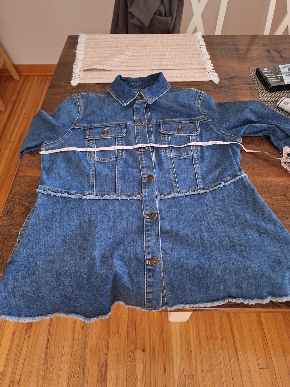 LOGO 7 Classic Blue Denim Button-Front Jacket